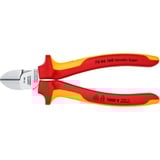 KNIPEX 70 06 160 Alicates de corte diagonal alicate rojo/Amarillo, Alicates de corte diagonal, Acero cromo vanadio, De plástico, Rojo/naranja, 16 cm, 216 g