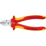 KNIPEX 70 06 160 Alicates de corte diagonal alicate rojo/Amarillo, Alicates de corte diagonal, Acero cromo vanadio, De plástico, Rojo/naranja, 16 cm, 216 g