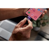 Kingston DataTraveler 128GB microDuo 3C 200MB/s dual USB-A + USB-C, Lápiz USB violeta/Transparente, 128 GB, USB Type-A / USB Type-C, 3.2 Gen 1 (3.1 Gen 1), 200 MB/s, Otro, Acero inoxidable, Púrpura