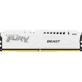 Kingston FURY FURY Beast 16GB 6000MT/s DDR5 CL30 DIMM White EXPO, Memoria RAM blanco, 16 GB, 1 x 16 GB, DDR5, 288-pin DIMM, Blanco
