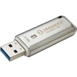 Kingston IronKey 32GB IKLP50 AES USB, w/256bit Encryption, Lápiz USB aluminio, w/256bit Encryption, 32 GB, USB tipo A, 3.2 Gen 1 (3.1 Gen 1), 145 MB/s, Tapa, Plata