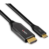 Lindy 43368 Adaptador gráfico USB 7680 x 4320 Pixeles Negro, Cable negro, 2.0/3.2 Gen 2 (3.1 Gen 2), USB Tipo C, Salida HDMI, 7680 x 4320 Pixeles