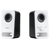 Logitech Z150 6 W Blanco Alámbrico, Altavoces de PC blanco, 2.0 canales, Alámbrico, 6 W, Blanco
