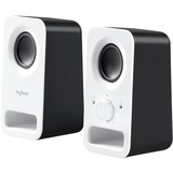 Logitech Z150 Blanco Alámbrico 3 W, Altavoces de PC blanco, 2.0 canales, Alámbrico, 3 W, Blanco