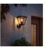 Philips Hue Hue White Inara Outdoor Lámpara de Pared, Luz de LED negro