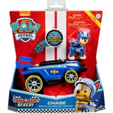 Spin Master PAW Patrol, Vehículo de carreras Deluxe de Chase Listos para el rescate con sonidos, a partir de 3 años, Vehículo de juguete PAW Patrol , Vehículo de carreras Deluxe de Chase Listos para el rescate con sonidos, a partir de 3 años, Coche, 3 año(s), LR44, Negro, Azul