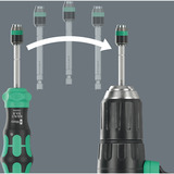 Wera Kraftform Kompakt 26 RA-R con bolsa, Conjuntos de bits negro/Verde