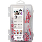 fischer DuoPower-Box mini, Pasador gris claro/Rojo