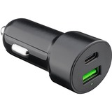 goobay cargador rápido para coche USB dual USB-C PD (Power Delivery) negro