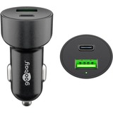 goobay cargador rápido para coche USB dual USB-C PD (Power Delivery) negro