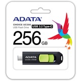 ADATA UC300 unidad flash USB 256 GB USB Tipo C 3.2 Gen 1 (3.1 Gen 1) Negro, Verde, Lápiz USB negro/Verde, 256 GB, USB Tipo C, 3.2 Gen 1 (3.1 Gen 1), 100 MB/s, Deslizar, Negro, Verde