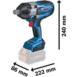 Bosch GDS 18V-1050 H 1750 RPM Negro, Azul, Rojo, Tornillo de percusión azul/Negro, Destornillador de impacto, Mango de pistola, 3/4", Negro, Azul, Rojo, 1750 RPM, 800 RPM