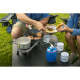 Campingaz Cocina de camping Camp & Trek Twin Connect, Cocina de gas plateado/Negro