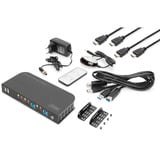Digitus Conmutador KVM HDMI 2x1, Switch KVM negro
