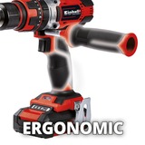 EINHELL Taladro atornillador percutor a batería Power X-Change TE-CD 18/48 Li, 18Volt, Martillo atornillador negro