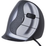 Evoluent Evoluent D ratón Oficina mano derecha USB tipo A Laser 3200 DPI negro/Plateado, mano derecha, Diseño vertical, Laser, USB tipo A, 3200 DPI, Negro