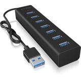 ICY BOX IB-HUB1700-U3 USB 3.2 Gen 1 (3.1 Gen 1) Type-A 5000 Mbit/s Negro, Hub USB negro, USB 3.2 Gen 1 (3.1 Gen 1) Type-A, USB 3.2 Gen 1 (3.1 Gen 1) Type-A, 5000 Mbit/s, Negro, Aluminio, Access, Poder