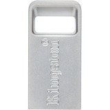 Kingston DataTraveler Micro unidad flash USB 128 GB USB tipo A 3.2 Gen 1 (3.1 Gen 1) Plata, Lápiz USB plateado, 128 GB, USB tipo A, 3.2 Gen 1 (3.1 Gen 1), 200 MB/s, Sin tapa, Plata