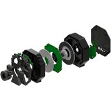 Thrustmaster T598-P Negro, Rojo USB Volante + Pedales Analógico/Digital PC, PlayStation 4, PlayStation 5, Conjunto de simulador negro, Volante + Pedales, PC, PlayStation 4, PlayStation 5, Botón modo, Botón menú, Cruceta, Analógico/Digital, Accionamiento directo, Alámbrico