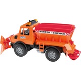 bruder MB-UNIMOG Acrilonitrilo butadieno estireno (ABS) vehículo de juguete, Automóvil de construcción Acrilonitrilo butadieno estireno (ABS), Naranja, Rojo, 4 año(s), Niño, 1:16, 160 mm