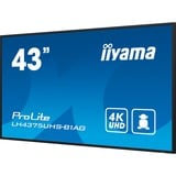 iiyama PROLITE LE4341S-B2 Pantalla plana para señalización digital 108 cm (42.5") LCD 350 cd / m² Full HD Negro 18/7, Pantalla de gran formato negro brillante, Pantalla plana para señalización digital, 108 cm (42.5"), LCD, 1920 x 1080 Pixeles, 18/7