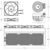 ARCTIC Liquid Freezer III Pro 360 A-RGB (White) Procesador Kit de refrigeración líquida 12 cm Blanco 1 pieza(s), Refrigeración por agua blanco, Kit de refrigeración líquida, 12 cm, 131 m³/h, Blanco