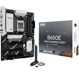 ASUS B650E MAX GAMING WIFI AMD B650 Zócalo AM5 ATX, Placa base negro/blanco, AMD, Zócalo AM5, AMD Ryzen 7000 Series, AMD Ryzen 8000 Series, AMD Ryzen 9000 Series, Zócalo AM5, DDR5-SDRAM, 256 GB