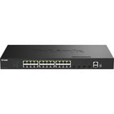 D-Link DGS-1530-28P/E switch Gestionado L2 Gigabit Ethernet (10/100/1000) Energía sobre Ethernet (PoE) Negro, Interruptor/Conmutador negro, Gestionado, L2, Gigabit Ethernet (10/100/1000), Bidireccional completo (Full duplex), Energía sobre Ethernet (PoE), Montaje en rack
