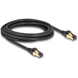 DeLOCK Cable de red RJ-45 Cat.6a S/FTP, con cable en bruto Cat.7 negro