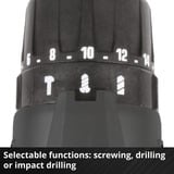 EINHELL Taladro atornillador de impacto Power X-Change TE-CD 18/2 Li-i +64, 18 Voltios, Martillo atornillador rojo/Negro