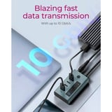 ICY BOX IB-HUB1454-C31 USB 3.2 Gen 1 (3.1 Gen 1) Type-C 10000 Mbit/s Azul, Gris, Hub USB USB 3.2 Gen 1 (3.1 Gen 1) Type-C, USB 3.2 Gen 2 (3.1 Gen 2) Type-C, USB Tipo C, 10000 Mbit/s, Azul, Gris, Aluminio, 20 W