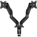 ICY BOX IB-MS204-T 81,3 cm (32") Escritorio Gris, Plata, Soporte de monitor negro, Pinza/Atornillado, 18 kg, 81,3 cm (32"), 100 x 100 mm, Ajustes de altura, Gris, Plata