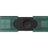 Kingston DataTraveler 256GB USB-A + USB-C 3.2 Gen 1 DuoG2, Lápiz USB verde/Negro, 256 GB, USB Type-A / USB Type-C, 3.2 Gen 1 (3.1 Gen 1), Otro, 10 g, Negro, Verde
