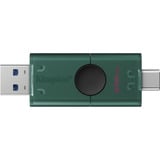 Kingston DataTraveler 256GB USB-A + USB-C 3.2 Gen 1 DuoG2, Lápiz USB verde/Negro, 256 GB, USB Type-A / USB Type-C, 3.2 Gen 1 (3.1 Gen 1), Otro, 10 g, Negro, Verde
