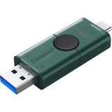 Kingston DataTraveler 256GB USB-A + USB-C 3.2 Gen 1 DuoG2, Lápiz USB verde/Negro, 256 GB, USB Type-A / USB Type-C, 3.2 Gen 1 (3.1 Gen 1), Otro, 10 g, Negro, Verde