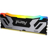 Kingston FURY FURY 24GB 8400MT/s DDR5 CL40 CUDIMM Renegade RGB Silver XMP, Memoria RAM plateado/Negro, 24 GB, 1 x 24 GB, DDR5, 288-pin DIMM