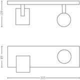 Philips Hue White Ambiance Runner Doble Foco, Luz de LED blanco