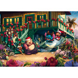Schmidt Spiele Thomas Kinkade Studios: Disney - Lilo and Stitch Aloha Christmas, Puzzle 