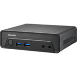 Shuttle Nano PC NE10N 0,6 l tamaño PC Negro N100 Intel® SoC, Barebone negro, 0,6 l tamaño PC, Mini PC barebone, Intel® SoC, DDR4-SDRAM, PCI Express, SATA, 65 W