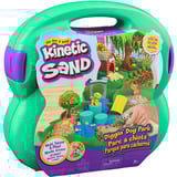 Spin Master Kinetic Sand, Parque para cachorros de excavación, 680 g de arena de juego, herramientas multiusos con forma de cachorros, 2 herramientas para la arena, estuche de almacenamiento reutilizable, juguetes sensoriales para niños y niñas a partir de 3 años 