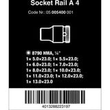 Wera Barra magnética para dados A 4 Zyklop Juego de dados para llave de vaso 1/4", Llave de tubo negro/Verde