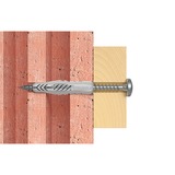 fischer UX 6 clavija 50 pieza(s) Nylon, De plástico Alrededor, Pasador gris claro, Alrededor, Nylon, De plástico, 5 cm, 50 pieza(s)