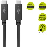 goobay 49254 cable USB 1 m USB 3.2 Gen 2 (3.1 Gen 2) USB C Negro negro, 1 m, USB C, USB C, USB 3.2 Gen 2 (3.1 Gen 2), 20000 Mbit/s, Negro