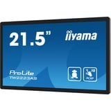 iiyama TW2223AS-B2 pantalla para PC 54,6 cm (21.5") 1920 x 1080 Pixeles Full HD Pantalla táctil Negro, Pantalla de gran formato negro (mate), 54,6 cm (21.5"), 1920 x 1080 Pixeles, Full HD, 18 ms, Negro