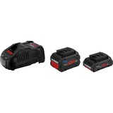 Bosch 1600A0214A Werkzeug-Akku 18 V 8.0 Ah Juego de cargador y baterías, Conjunto negro, Juego de cargador y baterías, Ión de litio, 5,5 Ah, 18 V, Bosch, Negro, Rojo