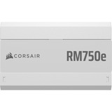 Corsair RM750e 750 Watt 80 Plus Gold Blanco Reacondicionado, Fuente de alimentación de PC blanco