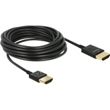 DeLOCK Cable HDMI A macho > HDMI A macho High Speed 3D 4K Activo Slim negro