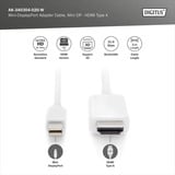 Digitus Cable adaptador mini DisplayPort > HDMI 4K blanco