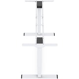 Digitus Estructura de mesa ajustable en altura eléctrica, motor dual, 3 niveles, Soporte blanco