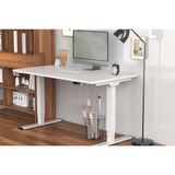 Digitus Estructura de mesa ajustable en altura eléctrica, motor dual, 3 niveles, Soporte blanco